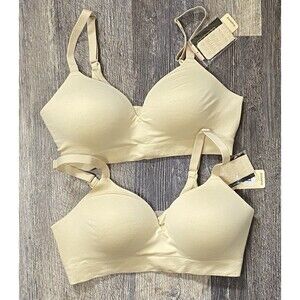 NWT Truekind Supportive Comfort Wireless Shaping Bra Large L Seamless Lot of 2